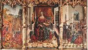 GALLEGO, Fernando Triptych of St Catherine  dfg oil on canvas